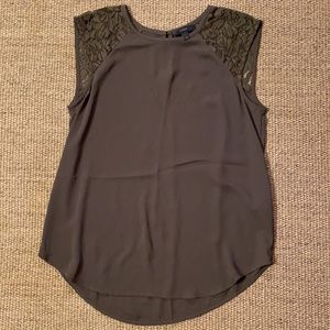 J. Crew fatigue green lace blouse. SZ 2P